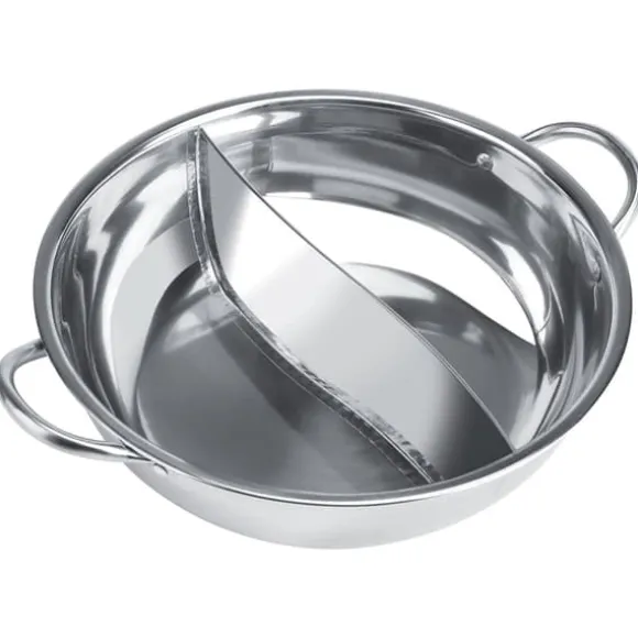 27 cm rostfritt stål Dual Flavor Hot Pot för induktionsspisar