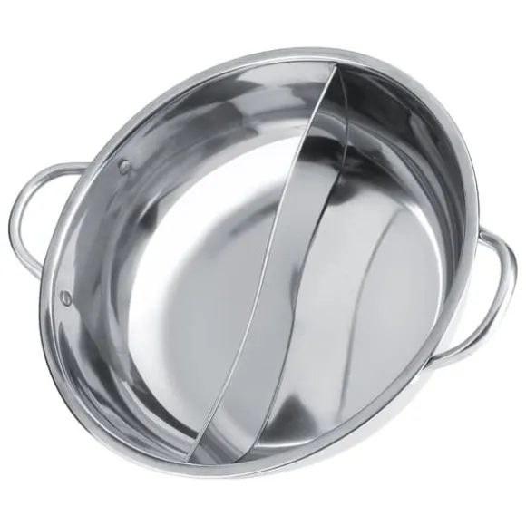 27 cm rostfritt stål Dual Flavor Hot Pot för induktionsspisar