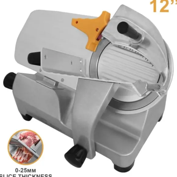 30cm Skärmaskin Köttskärare Elektrisk Skärare Kommersiell Rostfritt Stål Skivningsblad Deli Bröd Grönsaker Ost Catering Professionell Restaurangmaskin | CDON