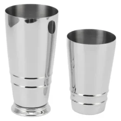 Cocktailmixer 304 rostfritt stål glansigt med botten diskmaskinssäker Boston Shaker för hemmabar silver