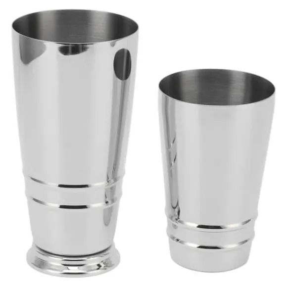 Cocktailmixer 304 rostfritt stål glansigt med botten diskmaskinssäker Boston Shaker för hemmabar silver