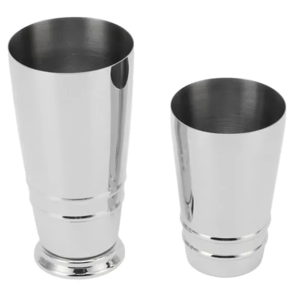 Cocktailmixer 304 rostfritt stål glansigt med botten diskmaskinssäker Boston Shaker för hemmabar silver