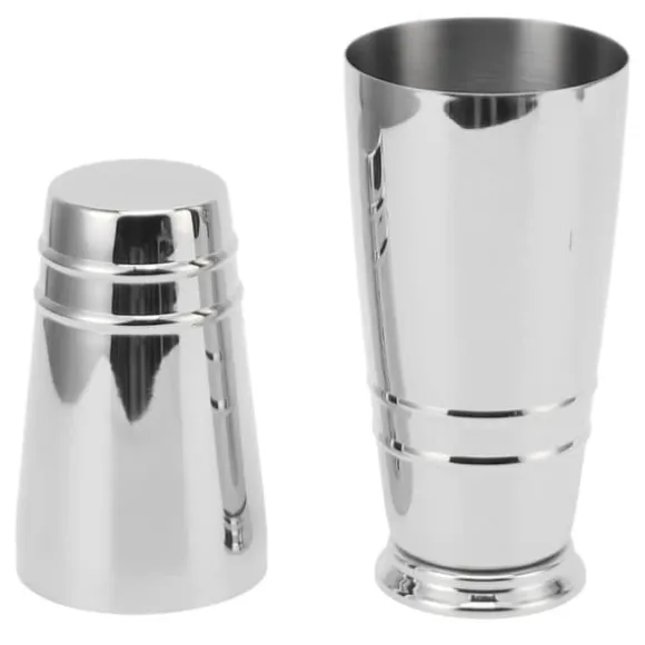 Cocktailmixer 304 rostfritt stål glansigt med botten diskmaskinssäker Boston Shaker för hemmabar silver