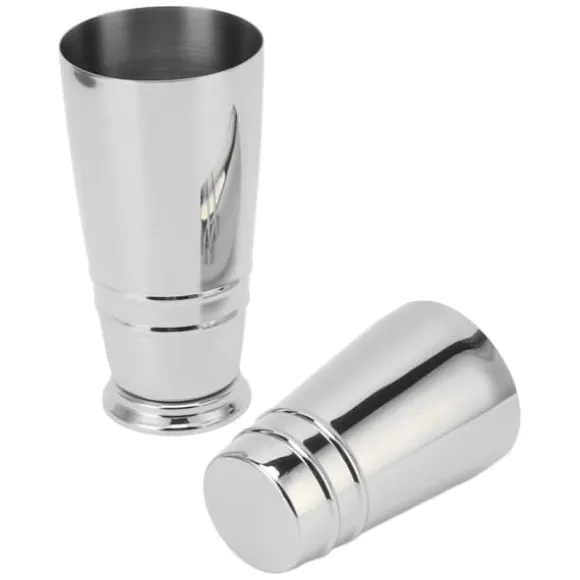 Cocktailmixer 304 rostfritt stål glansigt med botten diskmaskinssäker Boston Shaker för hemmabar silver