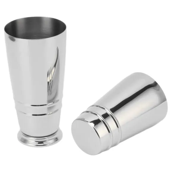 Cocktailmixer 304 rostfritt stål glansigt med botten diskmaskinssäker Boston Shaker för hemmabar silver