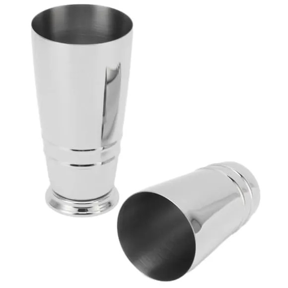 Cocktailmixer 304 rostfritt stål glansigt med botten diskmaskinssäker Boston Shaker för hemmabar silver