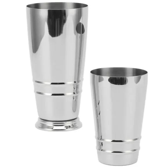Cocktailmixer 304 rostfritt stål glansigt med botten diskmaskinssäker Boston Shaker för hemmabar silver