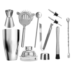 Cocktailset 9-delar Barset 550ml Shaker Rostfritt Stål