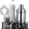 Cocktail set Dubbel shaker 750ml Rostfritt stål Silver 13 delar
