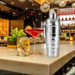Cocktailshaker - Fackelmann - 750 ml - Rostfritt stål - 26 x 8,5 x 8,5 cm - Grå