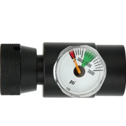 CO2-flaskpåfyllningsadapterkontakt CGA320 // TR21-4 ASA 3000psi tryckmätare svart