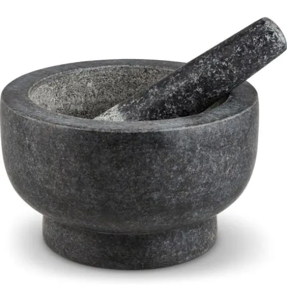 Cole - murare - H122126 - Clavering mortel och mortelstöt, 20cm, mortel och mortel för kökskryddor, granit, 2 års garanti
