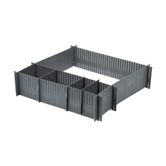 COMPACTOR Dragseparator Free - 6 plattor - Polystyren - 44xH10 cm - Grå