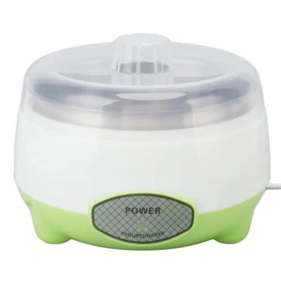 Compact Yoghurt Maker Machine Rostfritt stål behållare Yoghurt Maker för hemmagjord DIY Yoghurt Grön 15W EU Plug 220V