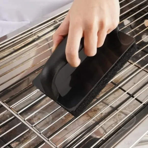 CONFOZEN Rostfri Grill Grill Nätrengöringsborste - Teppanyak skursvamp