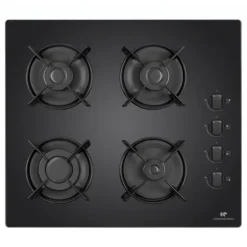 CONTINENTAL EDISON bord med 4 brännare - Gas - Svart glas