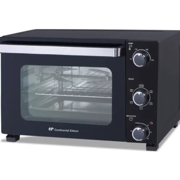 CONTINENTAL EDISON CEMF35B4 - Elektrisk miniugn 35L svart - 1500W - Rotisserie, Naturlig konvektion