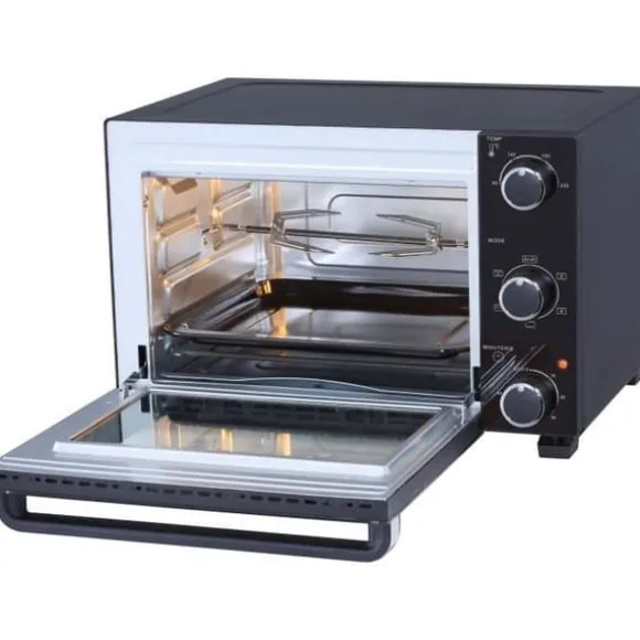 CONTINENTAL EDISON CEMF35B4 - Elektrisk miniugn 35L svart - 1500W - Rotisserie, Naturlig konvektion