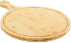 Cozze®pizza skärbräda med handtag Ø350x20 mm.