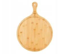 Cozze®pizza skärbräda med handtag Ø350x20 mm.