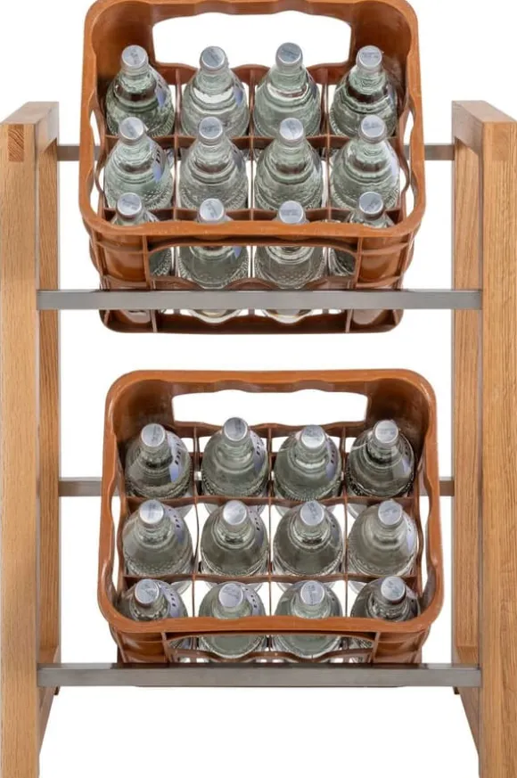Crate Rack Oak, dryckeshållare, lättillgänglig - för 2 lådor