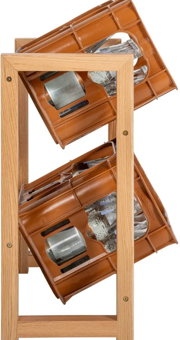 Crate Rack Oak, dryckeshållare, lättillgänglig - för 2 lådor