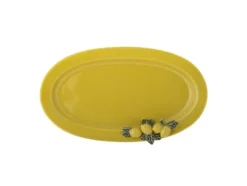 CREATIVE COLLECTION Limone Serveringsfad, Gul, Stentøj