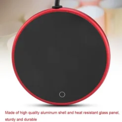Cup Warmer Pad - Håll din dryck varm på skrivbordet (röd, UK-kontakt)