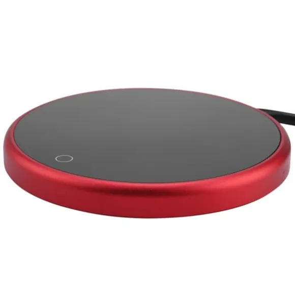 Cup Warmer Pad - Håll din dryck varm på skrivbordet (röd, UK-kontakt)