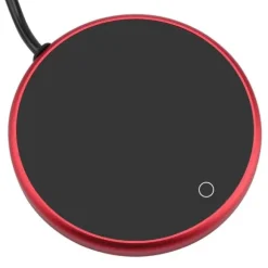Cup Warmer Pad - Håll din dryck varm på skrivbordet (röd, UK-kontakt)