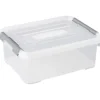 Curver 243946 Opbevaringsboks HANDY Kan stables (L x B x H) 400 x 290 x 150 mm Transparent, Sølv 1 stk