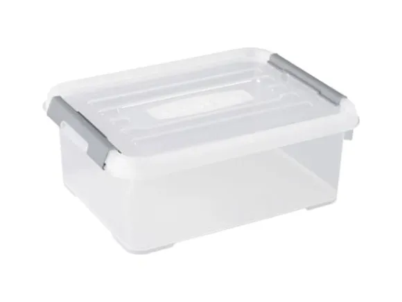 Curver 243946 Opbevaringsboks HANDY Kan stables (L x B x H) 400 x 290 x 150 mm Transparent, Sølv 1 stk