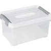 Curver 243803 Opbevaringsboks HANDY Kan stables (L x B x H) 294 x 194 x 150 mm Transparent, Sølv 1 stk