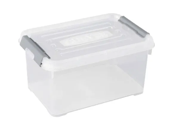 Curver 243803 Opbevaringsboks HANDY Kan stables (L x B x H) 294 x 194 x 150 mm Transparent, Sølv 1 stk