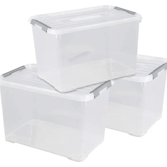 Curver 240682 Plastlåda HANDY sluten, stapelbar (B x H x D) 400 x 390 x 600 mm Transparent 3 st