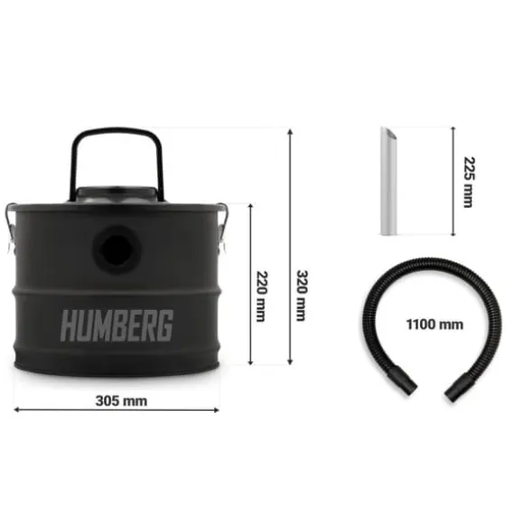Dammsugare för aska i öppen spis 15L 1200W HM-404