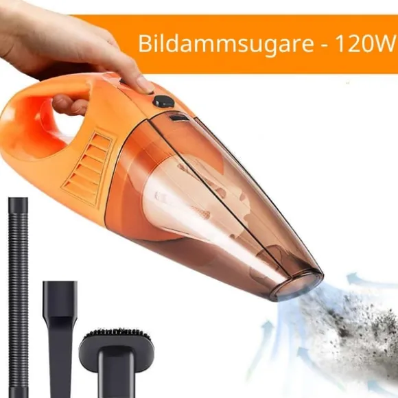 Dammsugare till Bilen - Portabel Effektiv Bildammsugare Orange