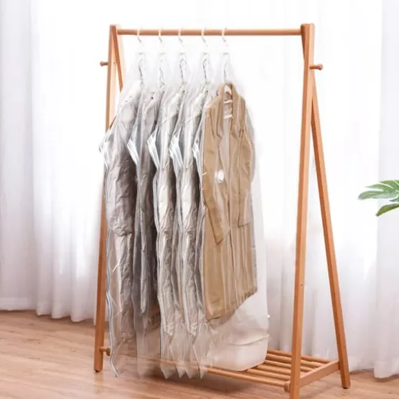 Dammsugningspåsar för hängande kläder 135x70 cm Set med 4 transparenta