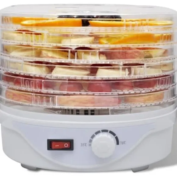 Dehydrator med 6 stapelbara brickor (runda)