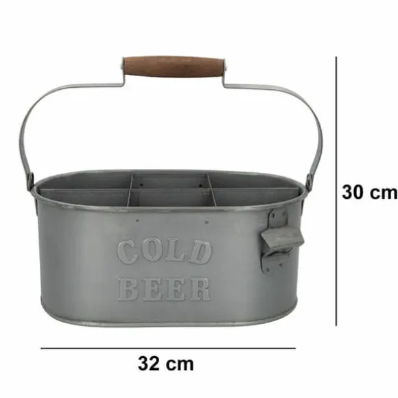 Dekorativ korg Aktive 35,5 x 16 x 19,5 cm Flaskställ (6 antal)