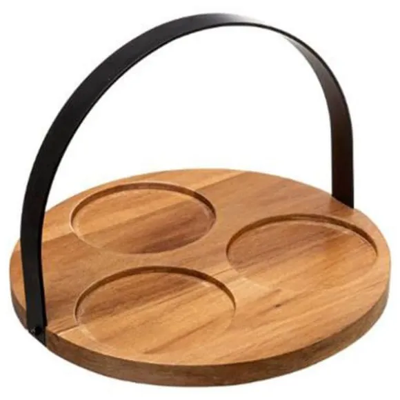 4-delad aperitifset "Wild" 21cm Svart & Natur