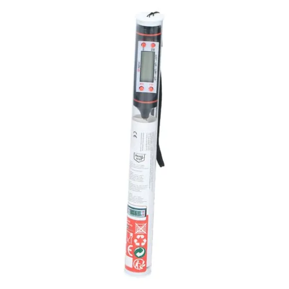 Digital kökstermometer med LCD-display och mätområde från -50 till +300 °C