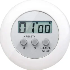 Digital Kökstimer med LCD Display och Magnet Vit