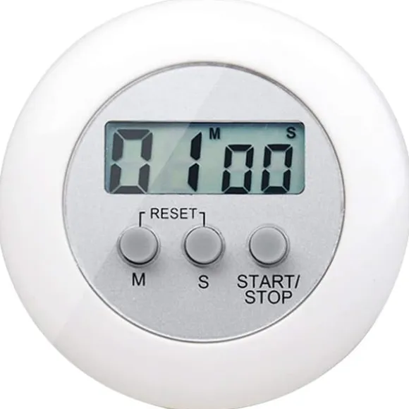 Digital Kökstimer med LCD Display och Magnet Vit