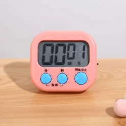 Digital klocka Timer Klassrum Kök Magnetisk stoppur för barn Matlagning Bakning Kokande ägg Sport Rosa