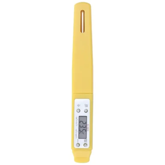 Digital mattermometer med hög precision - automatisk kalibrering, pennstil, gul