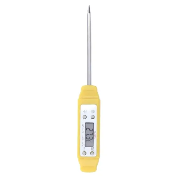 Digital mattermometer med hög precision - automatisk kalibrering, pennstil, gul