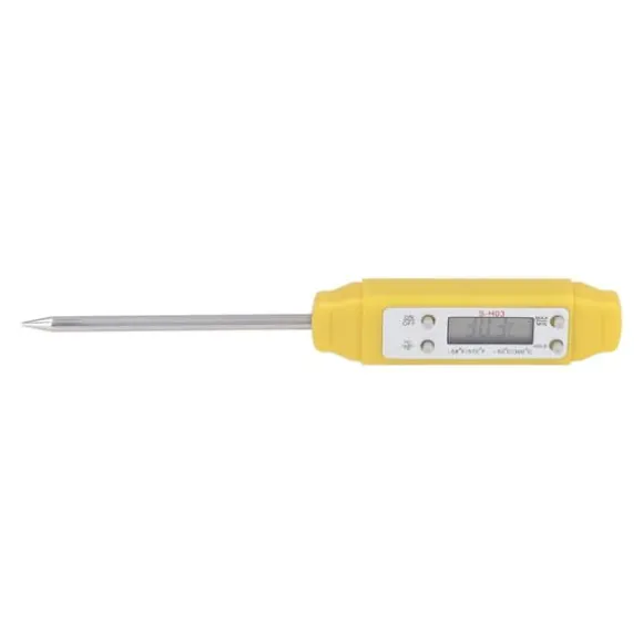 Digital mattermometer med hög precision - automatisk kalibrering, pennstil, gul