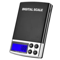 Digitalvåg i fickformat, upp till 1000 gram, bakgrundsbelyst