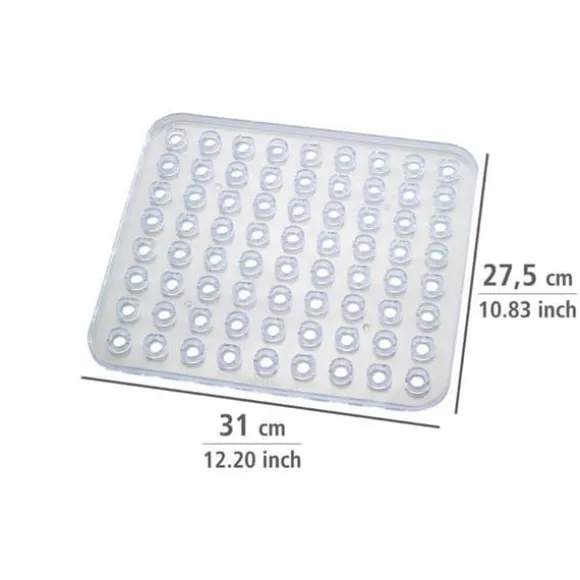 Diskbänksmatta - WENKO - Kristall - 31x27,5cm - Diskskydd - Transparent plast